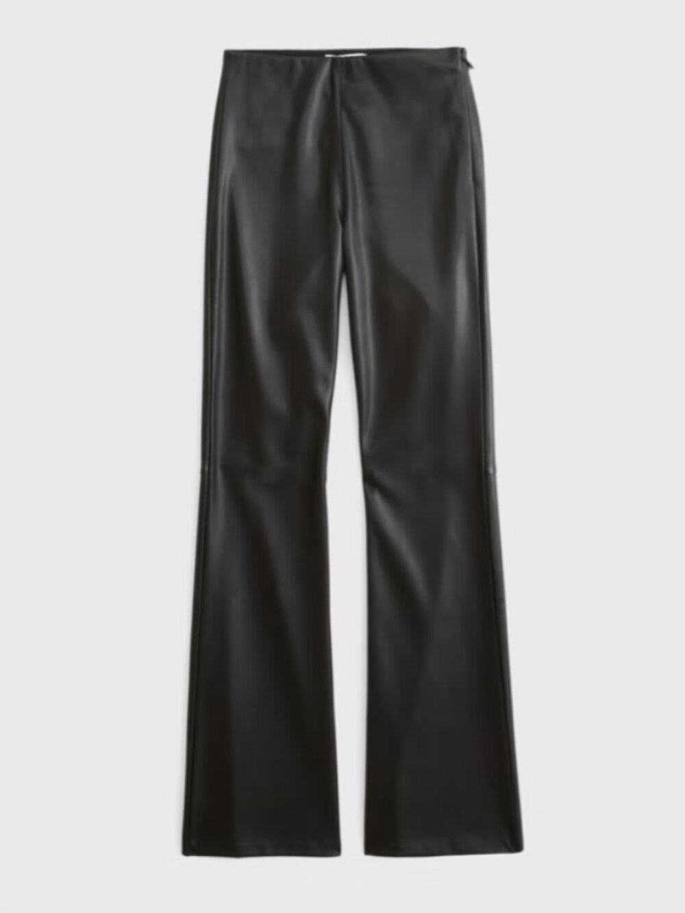 Abercrombie & Fitch High Rise Slim Boot Vegan Leather black Pant VGUC 26S - Picture 5 of 12